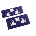 PLACA 2 SCHUKO UK C/INT. BLANCO P/CJ 3 MOD EX