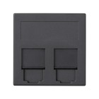 PLACA 50X50 PLANA C/V P/2RJ45 GF 50000089-038