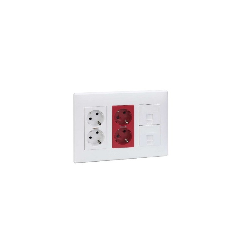 KIT PUESTO SAI 3M 2SCH BL+2SCH RO+2RJ 51000302-030