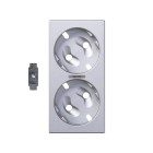 TAPA BASE D. SCHUKO C/LED PLATA 50011041-033