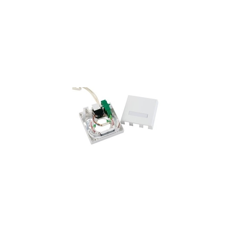 ROSETA PARED 86X86 FTTH 4SC SIMPLE+1RJ45  3M