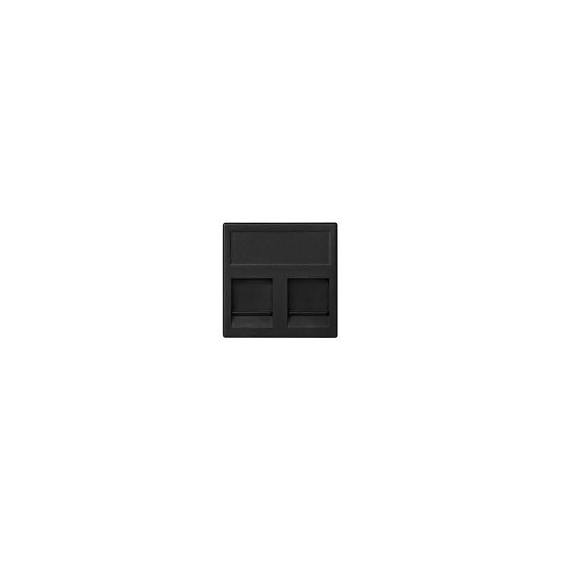 PLACA 2 RJ45 INFRA+®   GRAFITO KB75-14