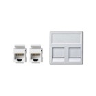 PLACA 2 RJ45 C/VENT.ALUM+2CONECT C6. KB96U-8