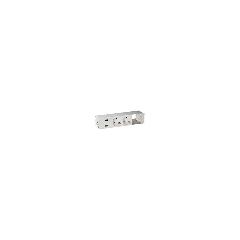 KIT PDM T/CEP.1X2USB+2SCH.+1HUECO BL 44422000-130