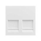 PLACA PLANA C/GUARDAPOLVO P/2 RJ45 40000089-030