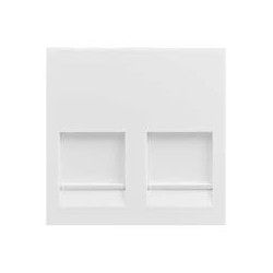 PLACA PLANA C/GUARDAPOLVO P/2 RJ45 40000089-030