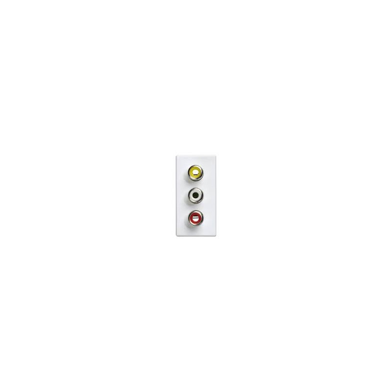 PLACA S27 AUDIO-VIDEO 3RCA M/ESTRECHO 2701093-030