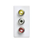 PLACA S27 AUDIO-VIDEO 3RCA M/ESTRECHO 2701093-030