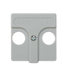 PLACA TOMA R-TV+ SAT GRIS 27097-37