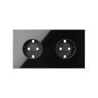 KIT FRONT 2 ELEM. 2 BASE SCHUKO NEGRO 10020202-138