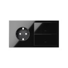 KIT FRONT 2 ELEM.1 BASE+2TECLAS NEGRO 10020204-138