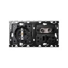 KIT BACK 2 ELEM. SCHUKO+TV+RJ45 10010208-039