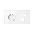 KIT FRON 2 ELEM SCHUKO+TV+RJ45 10020208-130