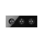 KIT FRONT 3 ELEM. 3 BASE SCHUKO NEGRO 10020302-138