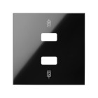 TAPA P/CARGADOR USB DOBLE  NEGRA 10001096-138