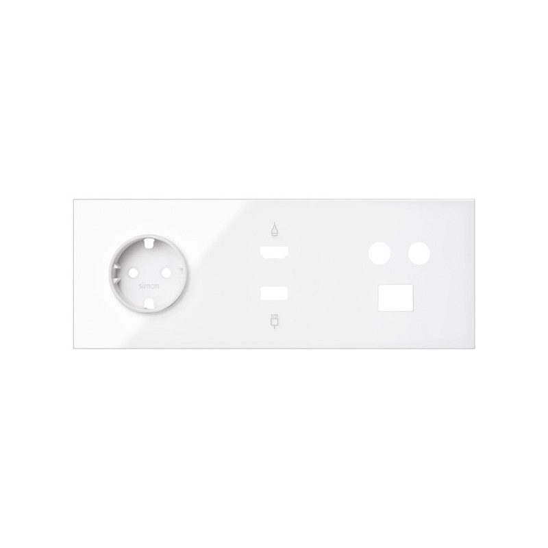 KIT FRONT 3 EL.1SC+1HDMI+1USB+1RJ+1TV 10020304-130