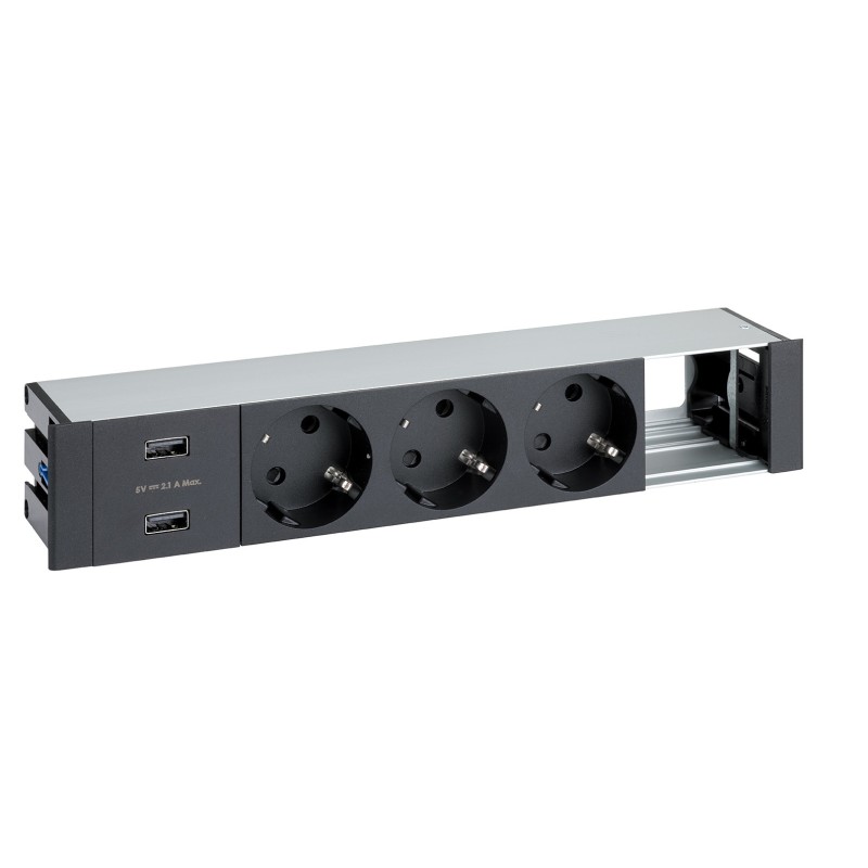 KIT SOB.MESA 1X2USB+3 SCH+2RJ45 NE 42523020-138