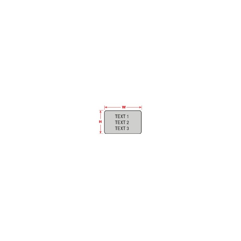 ETIQUETA POLIESTER METAL. SV X-20-428-SV-BK BY