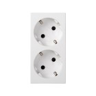 PLACA 2 SCHUKO BL S500 SIN LED 50000432-030