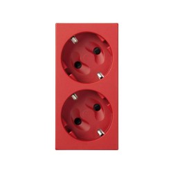 PLACA 2 SCHUKO ROJO S500...