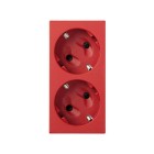 PLACA 2 SCHUKO ROJO S500 SIN LED 50000432-037