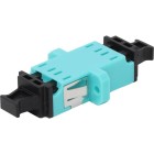 ADAPTADOR F.O. LC/LC MM OM3 DUPLEX 201-137 AQUA