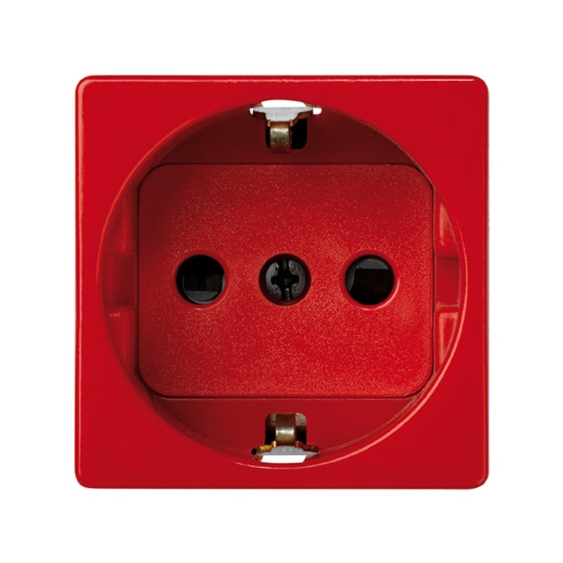 BASE ENCHUFE 2P+TT LATER. EMB. RAPIDO ROJO 27432-68