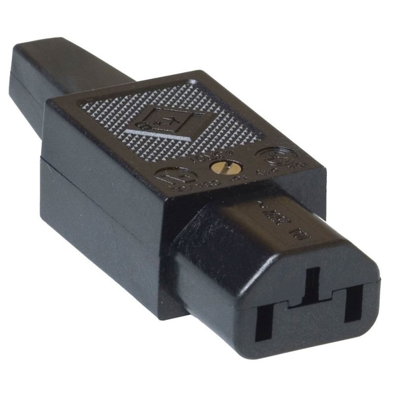 CONECTOR ALIM. TRIPOLAR HEMBRA(C13) AEREA 10A(416)