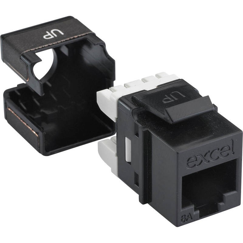 CONECTOR HEMBRA UTP C6A NEGRO 100-156-BK EXC