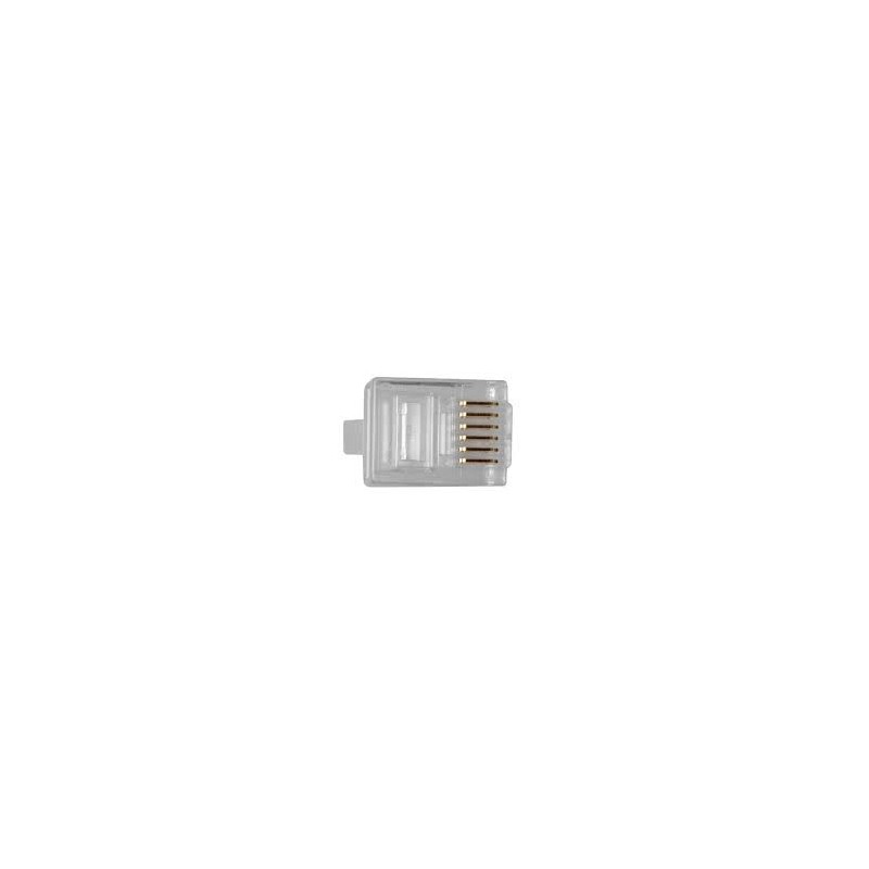 CONECTOR MACHO RJ12 6VIAS