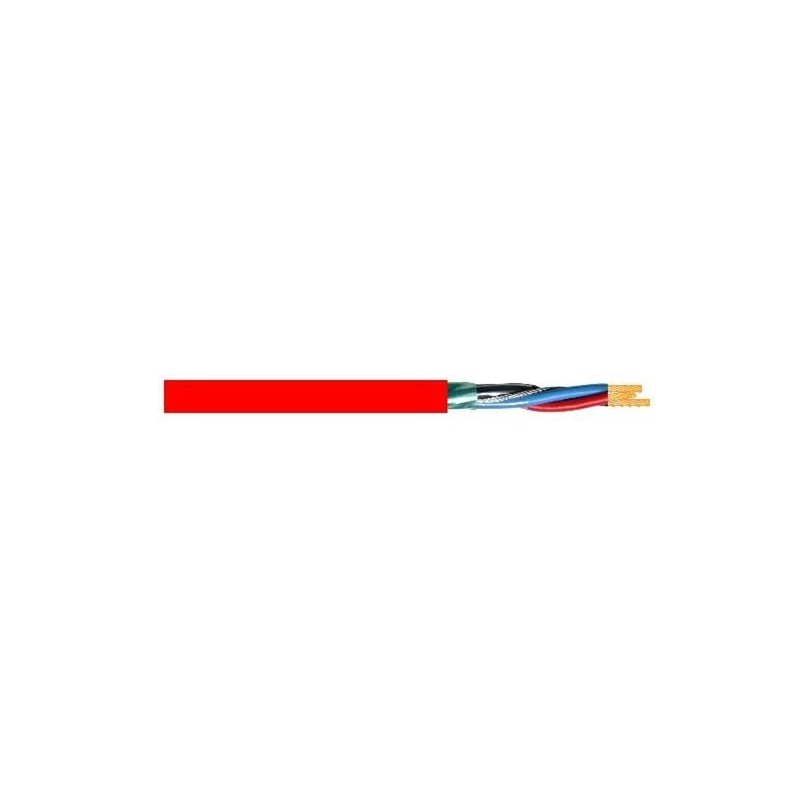 CABLE APANTALLADO TRENZ. 3X1,5 N/R LH C/ROJA R-100