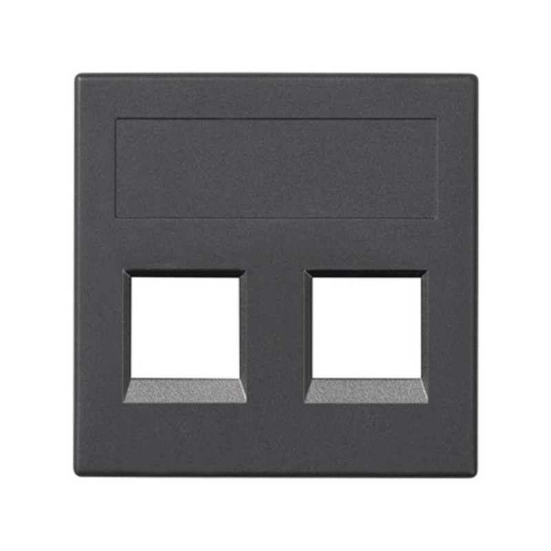 PLACA 50X50 PLANA S/VENT P/2RJ45 3M G 50011189-038