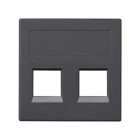 PLACA 50X50 PLANA S/VENT P/2RJ45 3M G 50011189-038