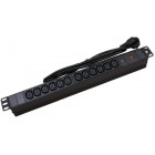 PANEL 19"  1U 10 TOMAS IEC C13  PROT. SOBRECA