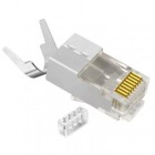 CONECTOR MACHO RJ49 FTP C6A C/PEINE ECS