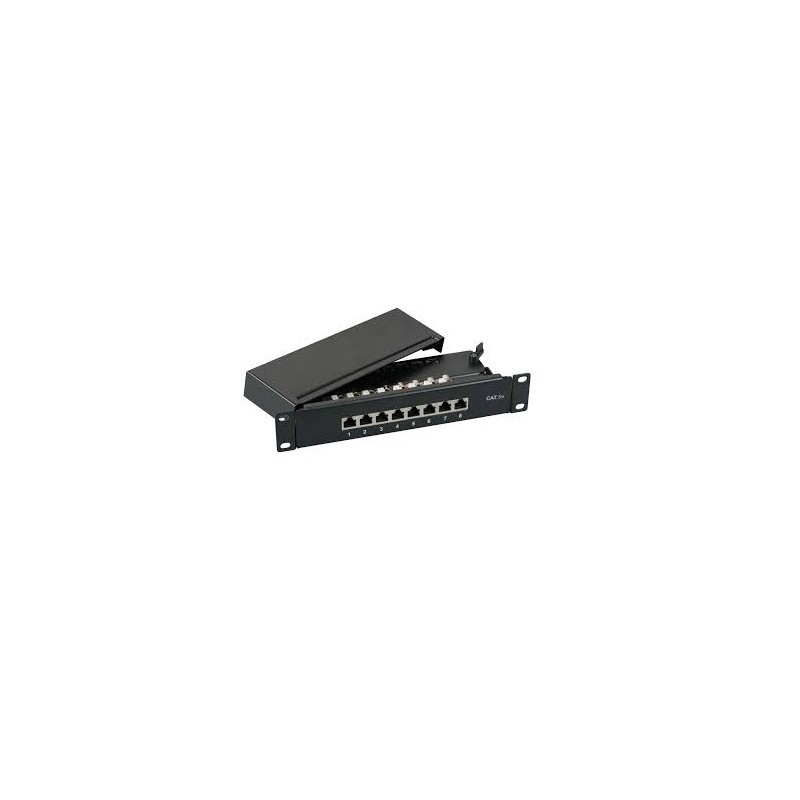 PANEL 12 PUERTOS C6A SUPERFICIE NEGRO 37738SW.12