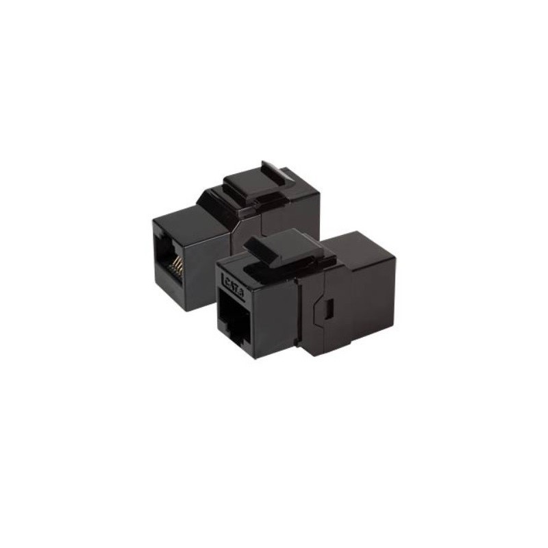 ADAPTADOR H-H RJ45 C6 KEYSTONE NEGRO 4485 ERS