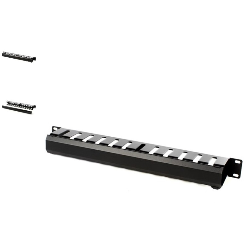 PASAHILOS 19" C/TAPA 1U NEGRO PGC-03