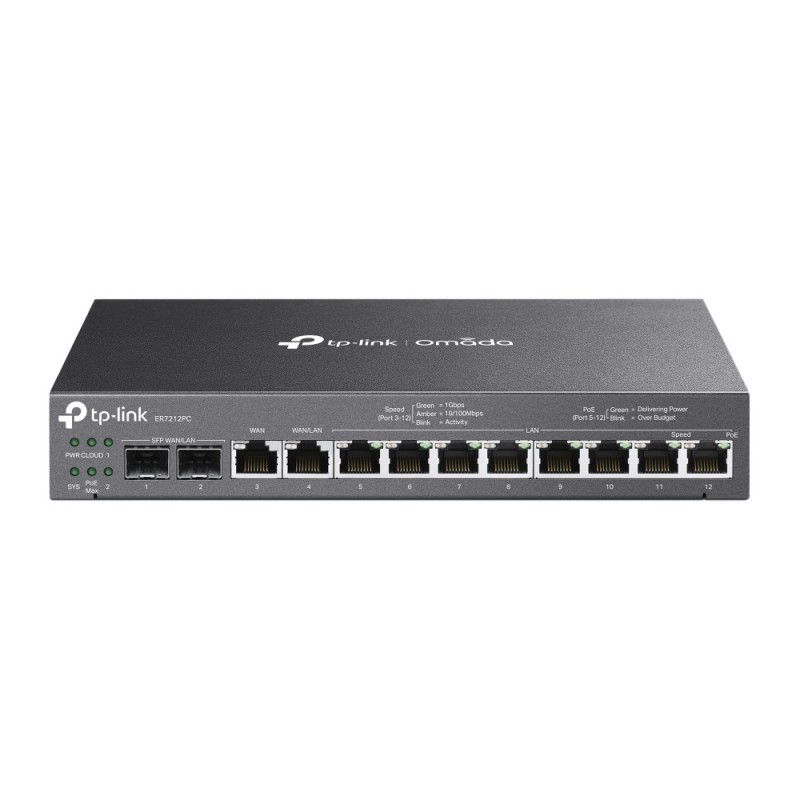 ROUTER 4PWAN 8P POE+RJ45 VPN E ER7212PC