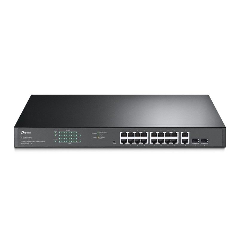 SWITCH 16P 10/100/1000 POE+(192w)2SFP TL-SG1218MPE