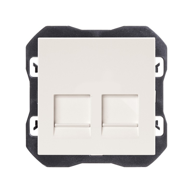 TAPA RJ45 DOBLE SIN CONECTOR 20000088-190