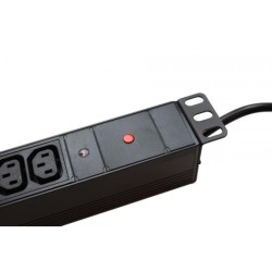 PDU PANEL 19" 1U 12xC13  S/INT.C/SCHUKO MACHO