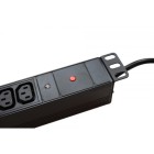 PDU PANEL 19" 1U 12xC13  S/INT.C/SCHUKO MACHO