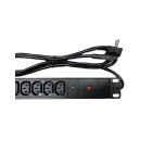 PDU PANEL 19" 1U 12xC13  S/INT.C/SCHUKO MACHO