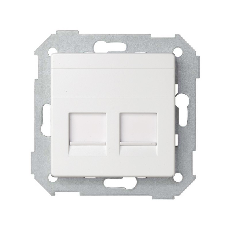TAPA 2 CONECTORES RJ AMP BLANCO 82006-30