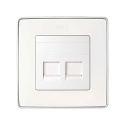 TAPA 2 CONECTORES RJ AMP BLANCO 82006-30
