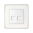 TAPA 2 CONECTORES RJ AMP BLANCO 82006-30