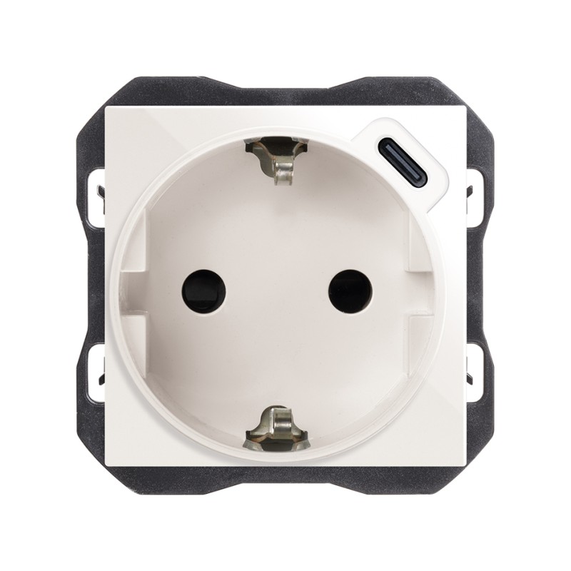 BASE SCHUKO CON CARGADOR USB C 20001432-090