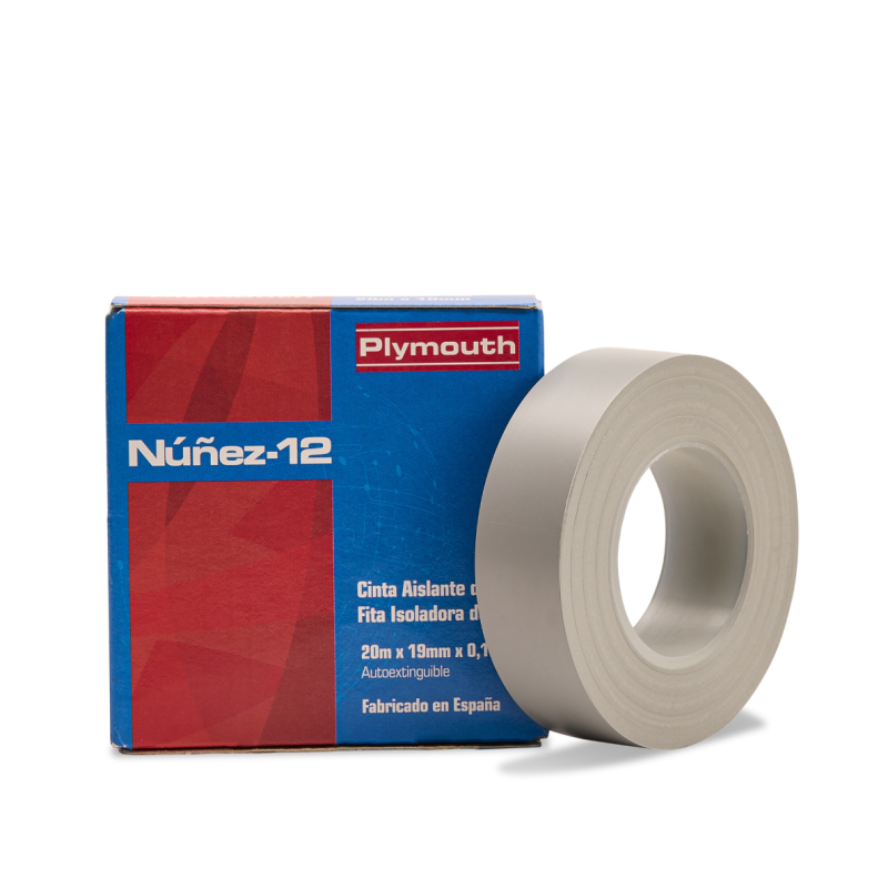 CINTA AISLANTE NUÑEZ-12 20MX19MM GRIS 5088