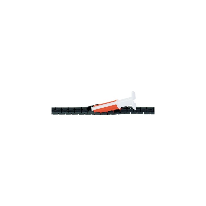 ROLLO COMECABLE 20MTS NEGRO 25MM SHR-25-PPB